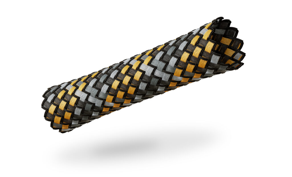 Geflechtschlauch Orange ist ein hochwertiger, orangener Schlauch, der aus robusten Materialien hergestellt ist und eine ausgezeichnete Abriebfestigkeit bietet.