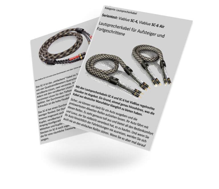 Testbericht über die SC-4 und SC-6 Silver Lautsprecherkabel von VIABLUE™.