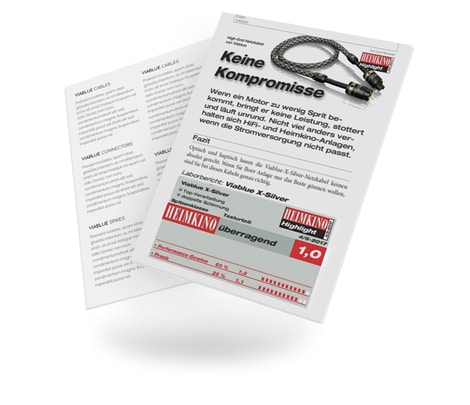 Testbericht von Heimkino über die X-Series Netzkabel von VIABLUE™